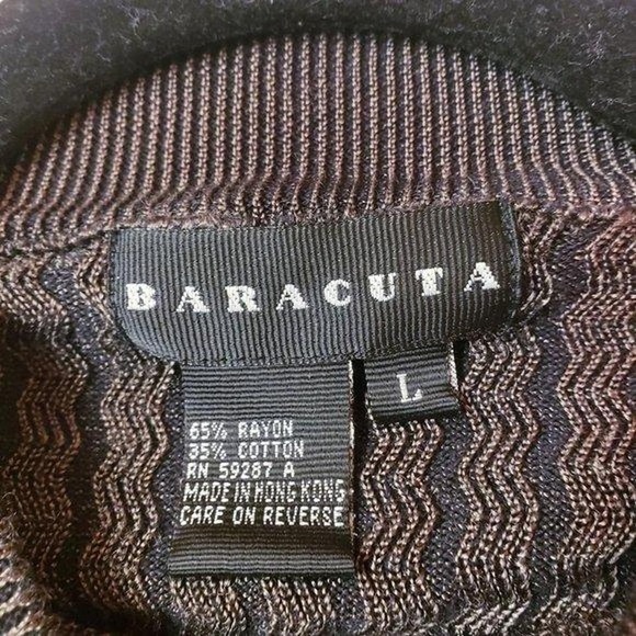 Vintage Baracuta Sweater Men's size Large ribbed gray brown - Picture 4 of 7